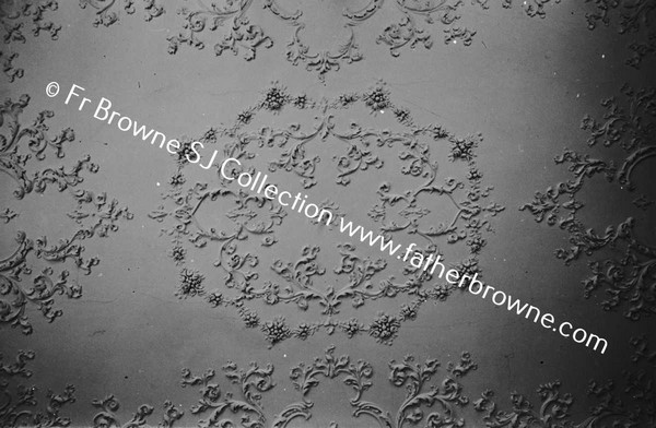 CASTLETOWN HOUSE  CENTRE OF DINING ROOM CEILING